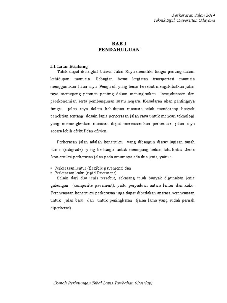 Perencanaan Tebal Overlay