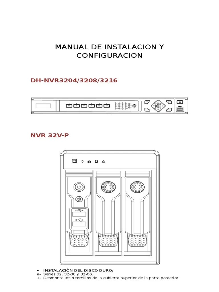 Manual NVR Dahua Dirección IP Contraseña