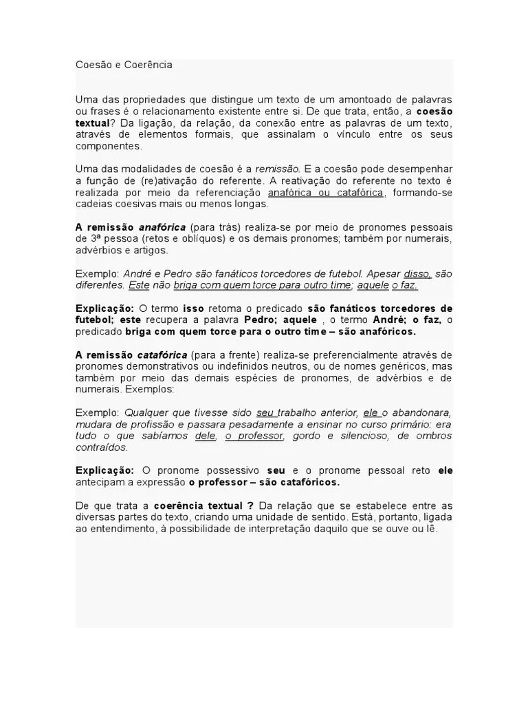 Plano de Texto, Paragrafação Coesão e Coêrencia Pronome Direitos