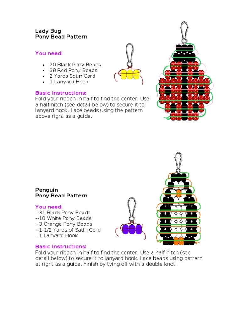 Pony Bead Patterns PDF Knot Nature