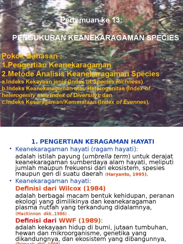 Analisis Keanekaragaman Ekosistem | PDF