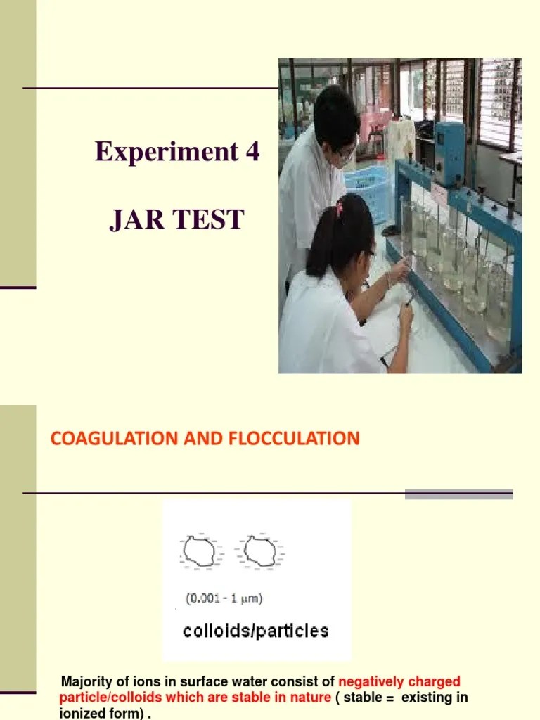 Jar Test PDF Chemistry Physical Sciences