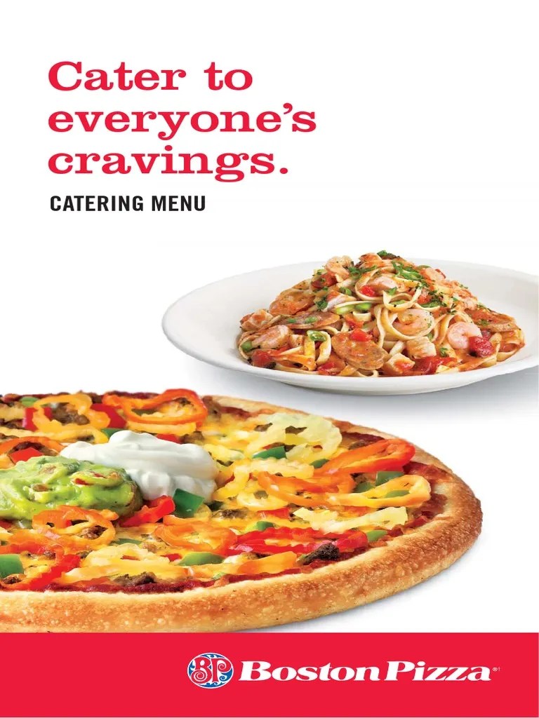 BP Catering Menu Salad Pizza