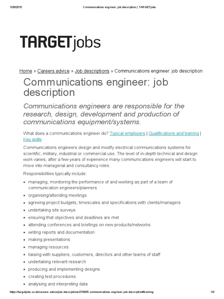 Communications Engineer_ Job Description _ TARGETjobs Engineer