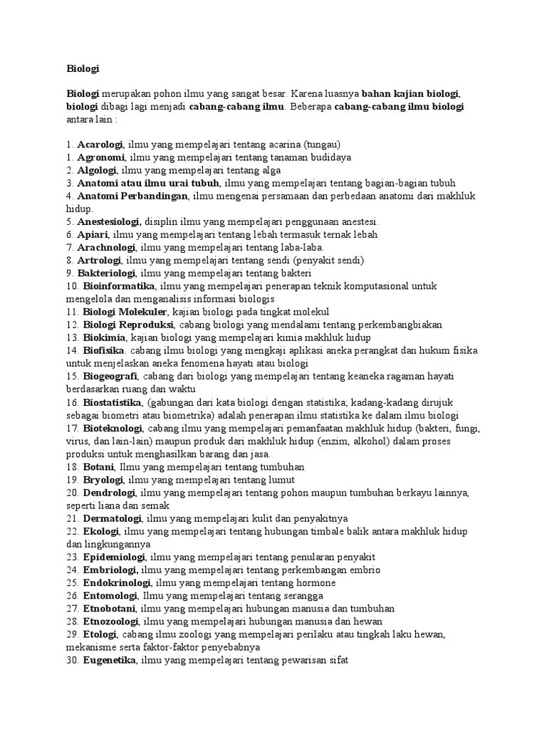 Cabang Ilmu Biologi Yang Mempelajari Tentang Virus Adalah Terkait Ilmu