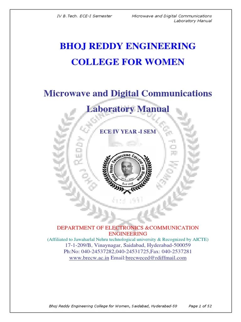 Bhoj Reddy Engineering College For Women Microwave and Digital