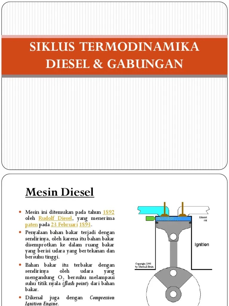 Siklus Mesin Diesel & Gabungan PPSE