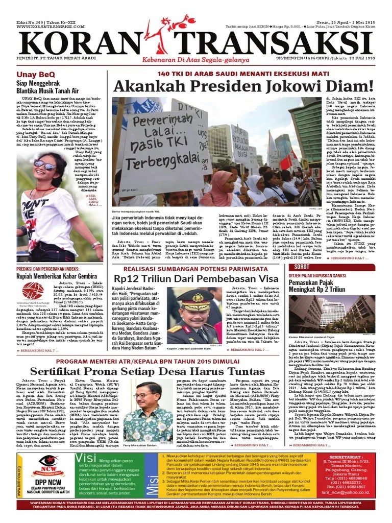 Koran Transaksi 309 | PDF