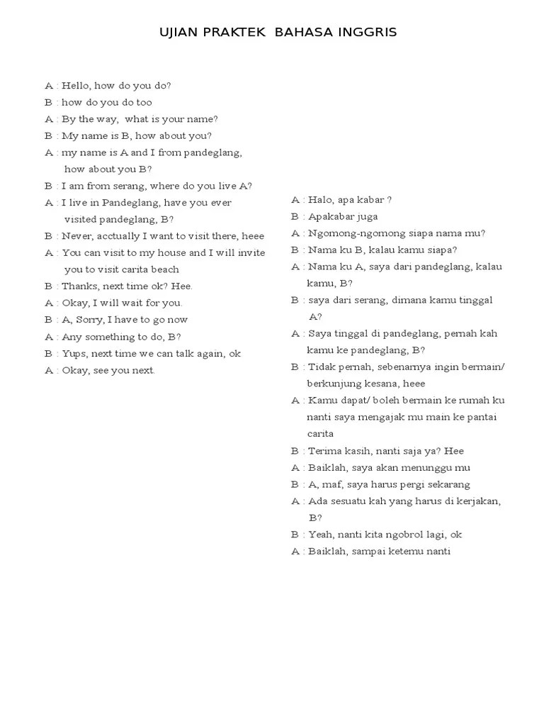 Bahasa Inggris Dimana Kamu Tinggal – Dengan