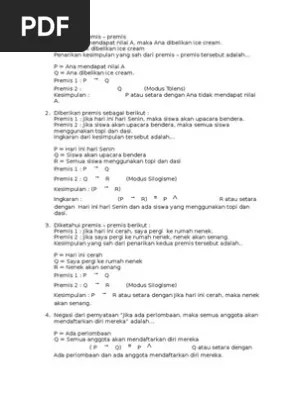 Vsako leto pripravimo štiri številke (september, januar, marec in junij). Contoh Soal Dan Pembahasan Logika Matematika Pdf Kumpulan Contoh Surat Dan Soal Terlengkap