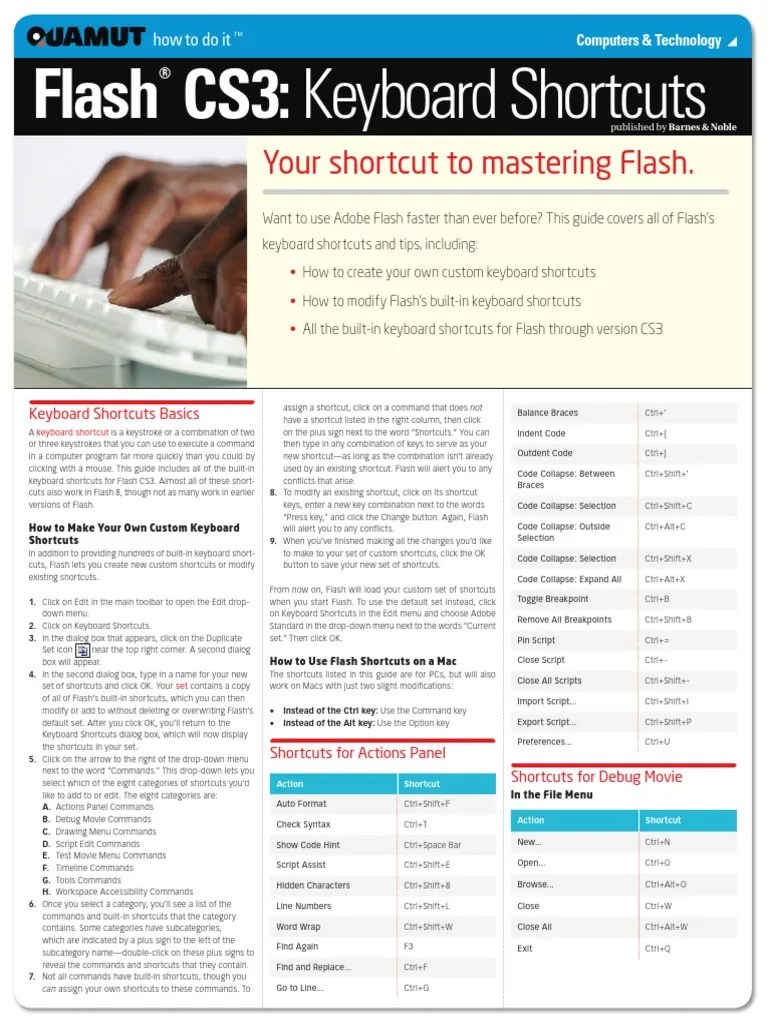 Flash Cs3 Keyboard Shortcuts Computer Keyboard Keyboard Shortcut