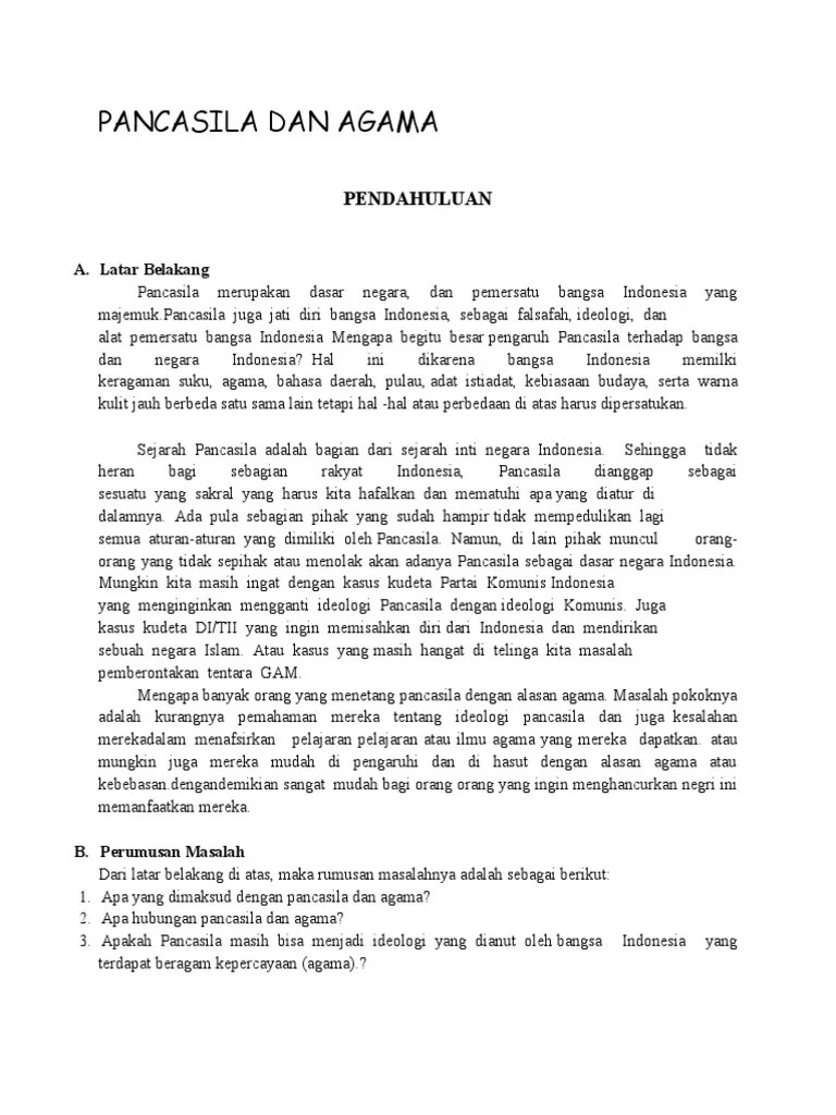 Pancasila Dan Agama | PDF