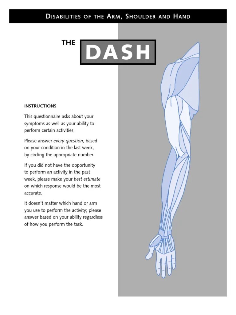 Disability of The Arm, Shoulder and Hand (DASH) Disability