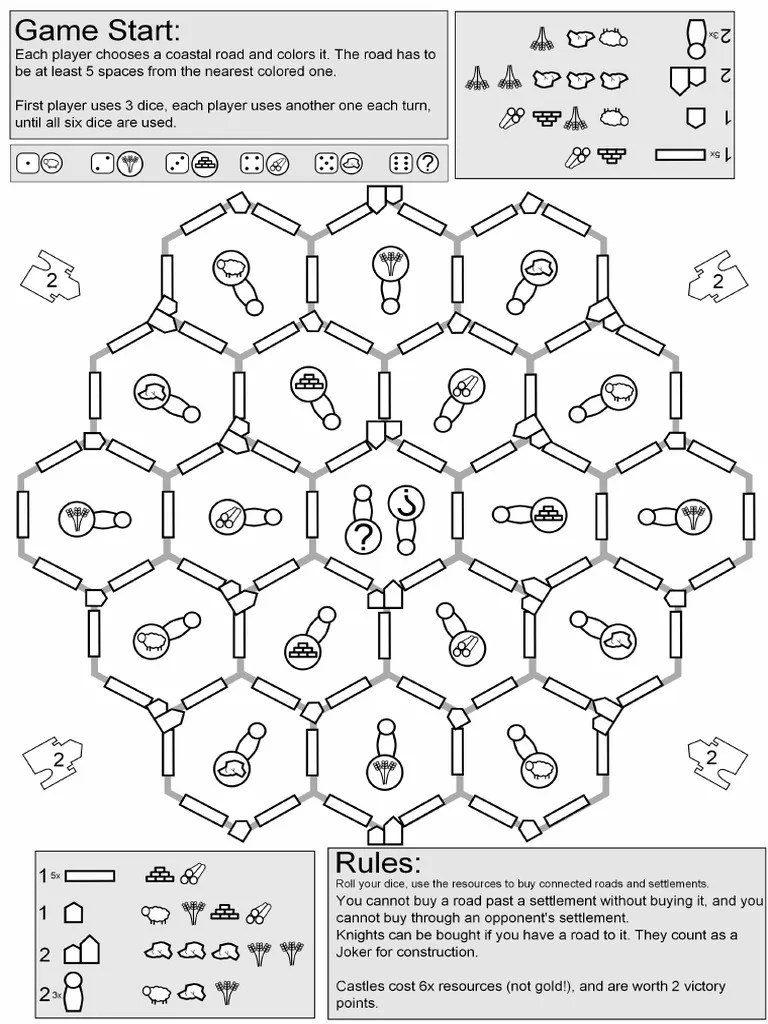 Catan Dice Game XXL Variant in Black and White.v1