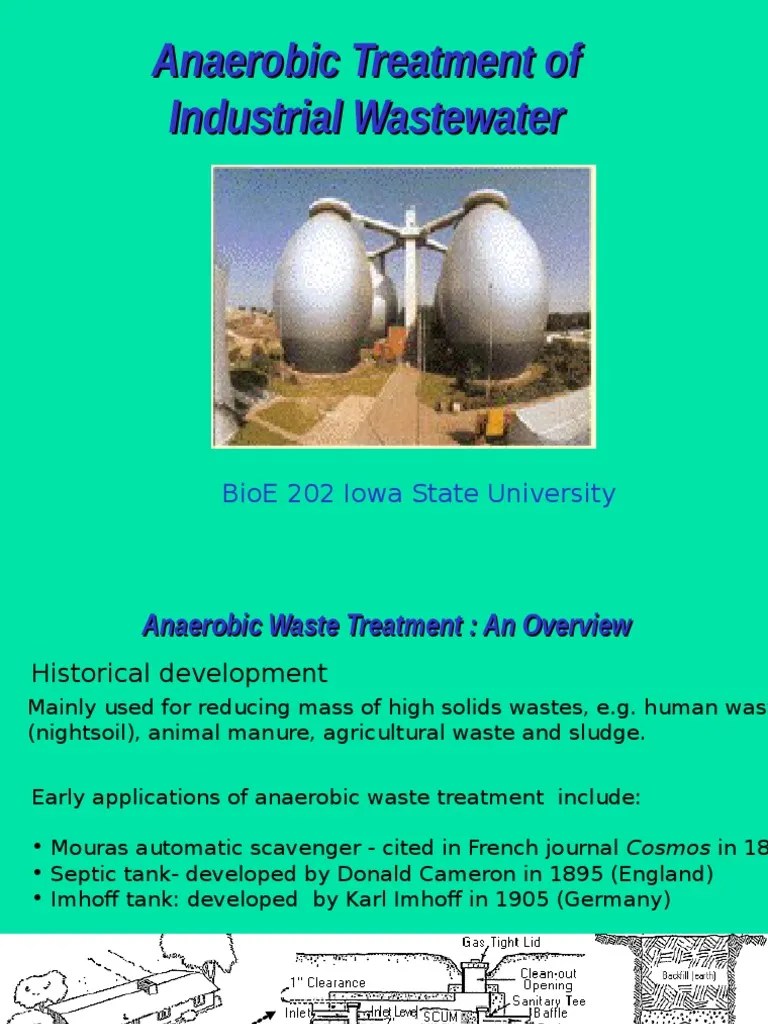 Anaerobic Treatment Anaerobic Digestion Sewage Treatment