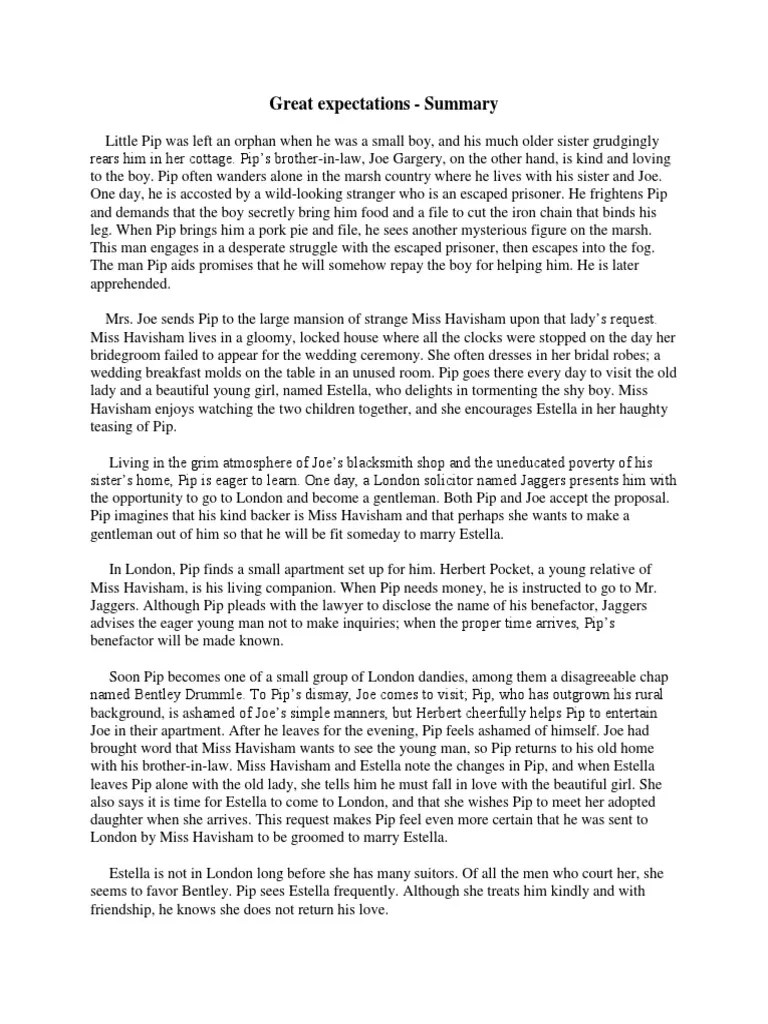Great Expectations Summary Estella (Great Expectations) Great