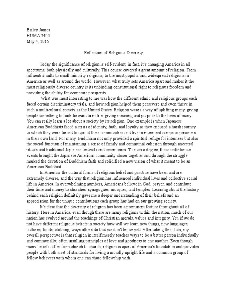 religious diversity reflection Multiculturalism Christian Church