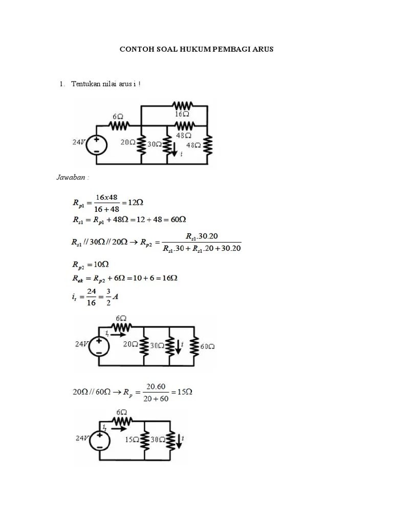 Contoh Soal Hukum Pembagi Arus Series And Parallel