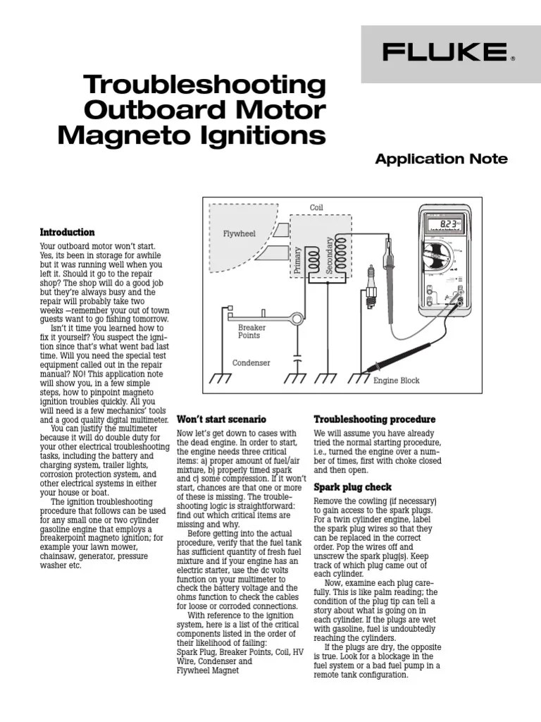 Fluke Troubleshooting Motor Ignitions PDF Ignition System Capacitor