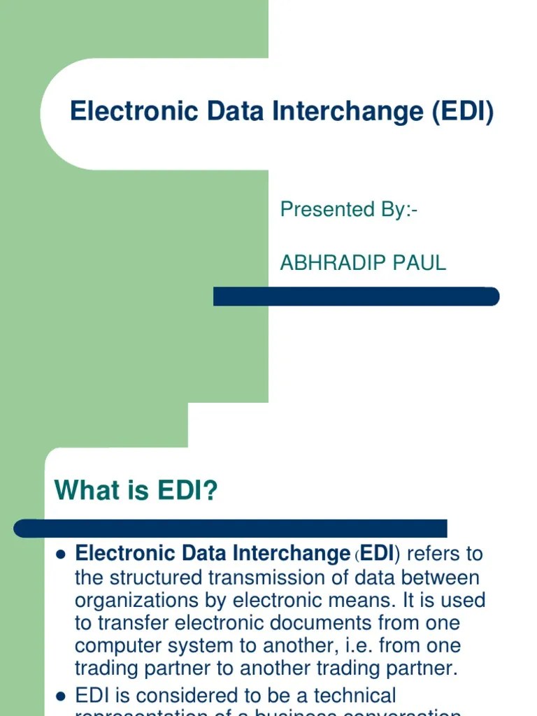 Electronic Data interchange EDI