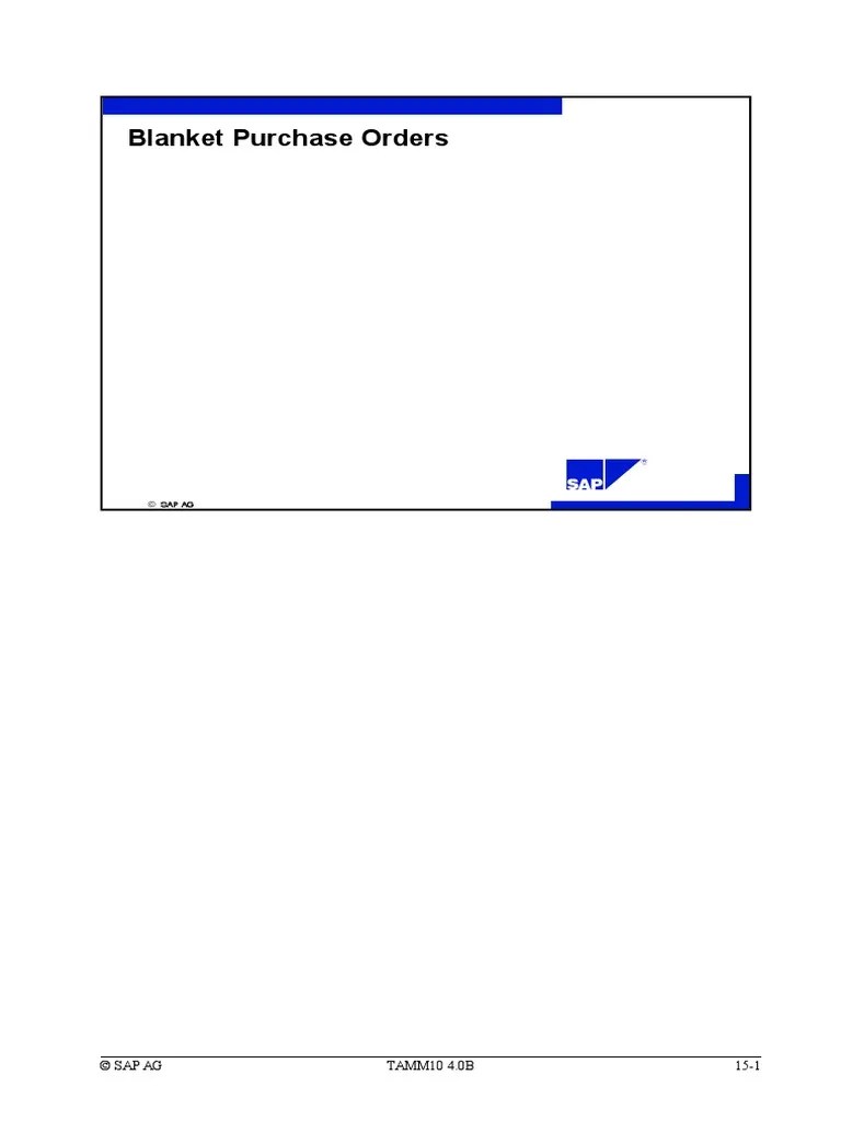 15 Blanket Purchase Order Invoice Receipt