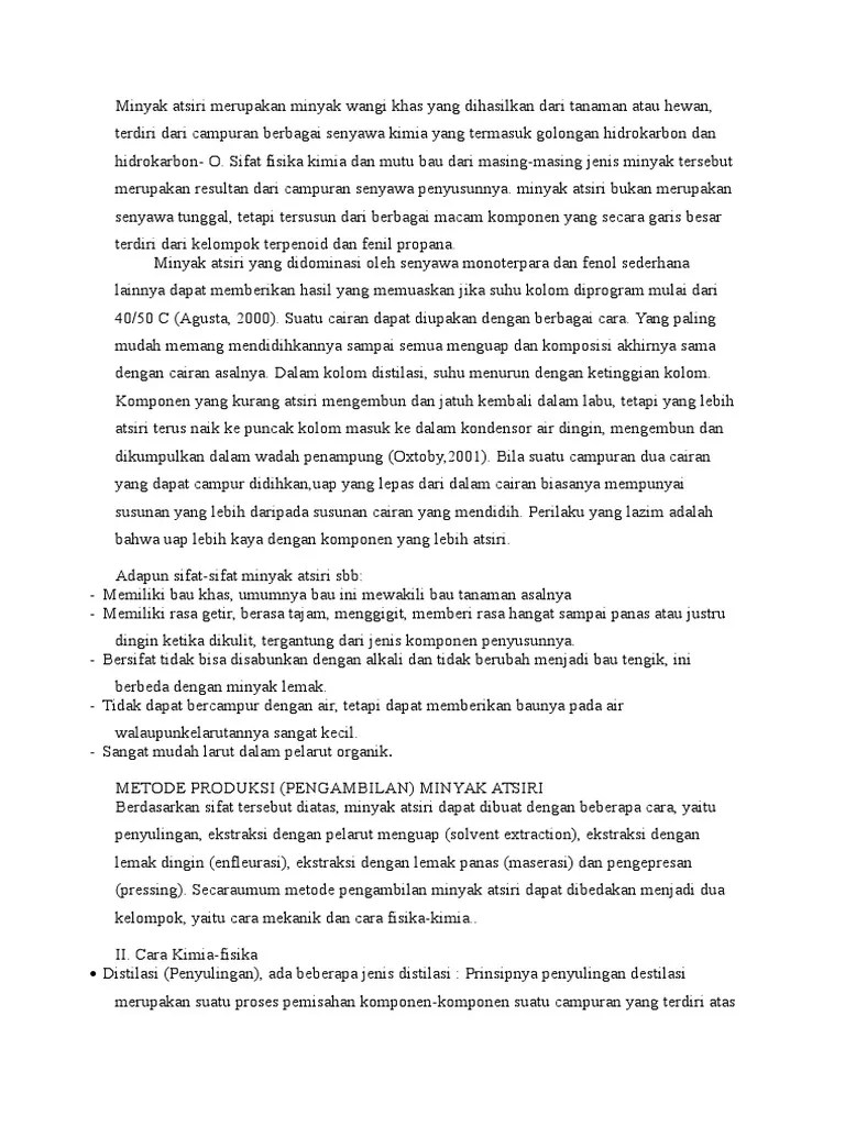 Dasar Teori Atsiri | PDF