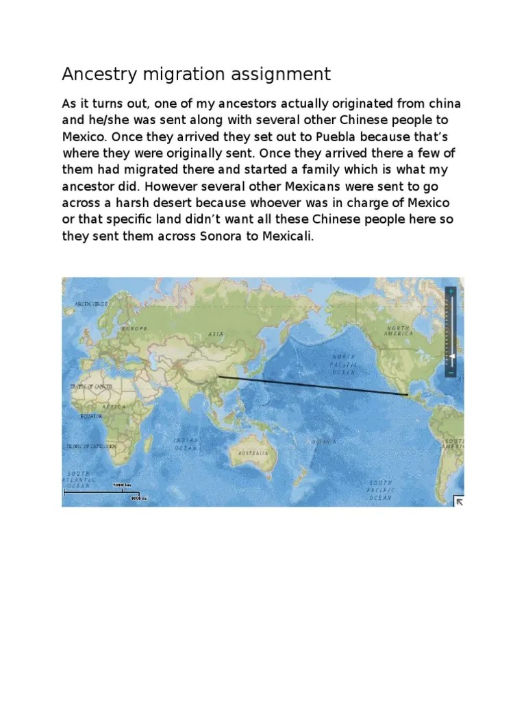 Ancestry Migration Assignment PDF