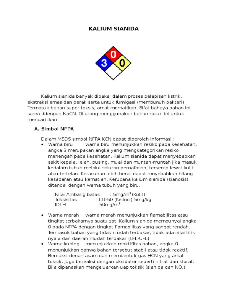 Kalium Sianida | PDF