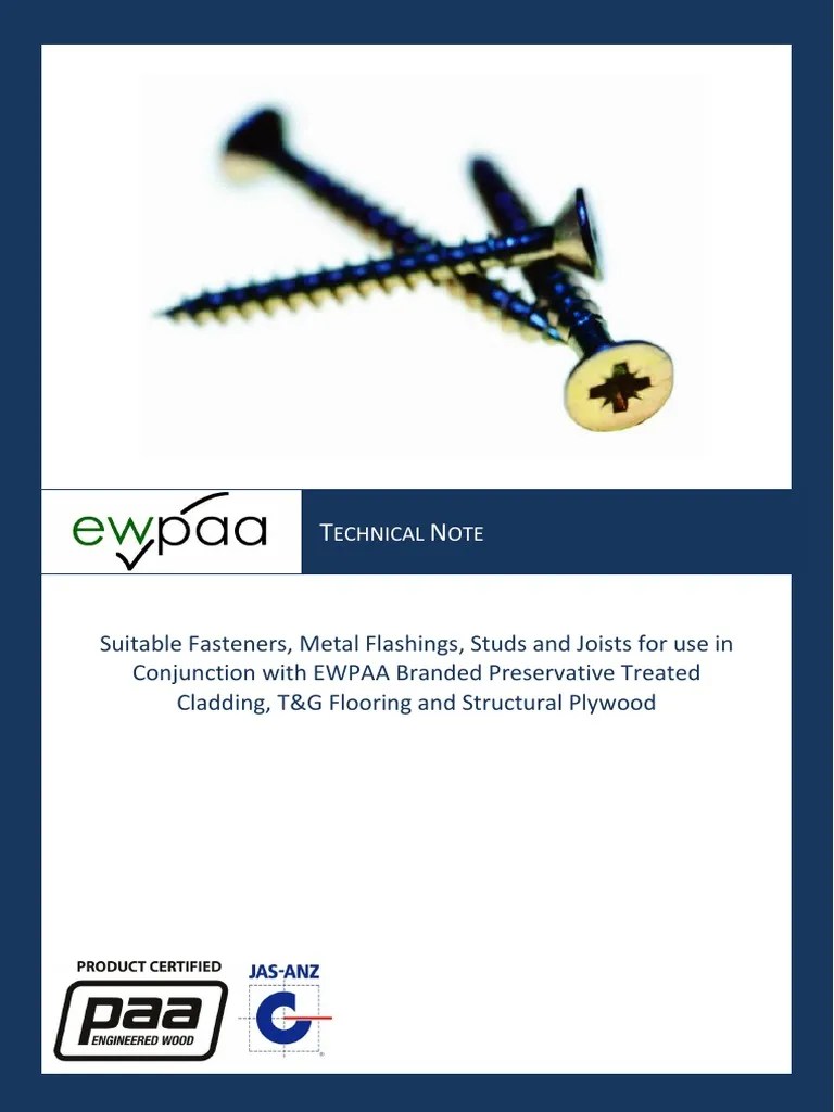 Fasteners for Plywood Galvanization Corrosion