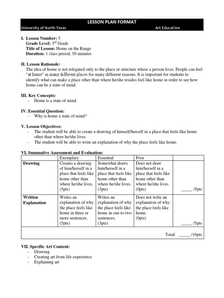 lesson plan 5 Pencil Drawing