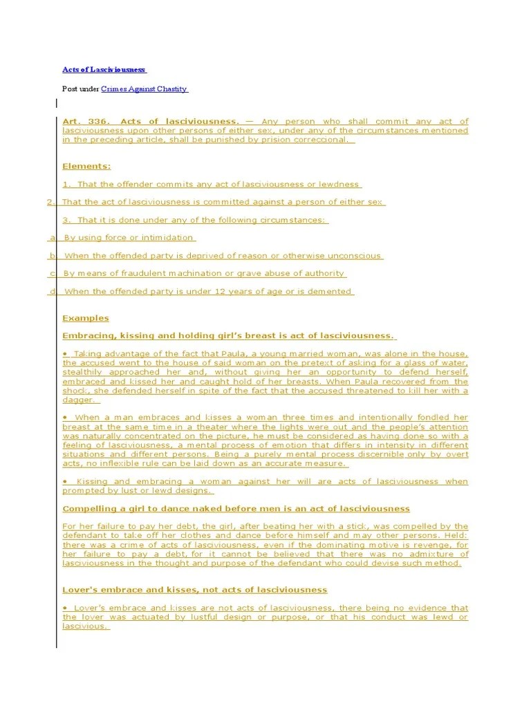 Acts of Lasciviousness.docx Rape Intimidation