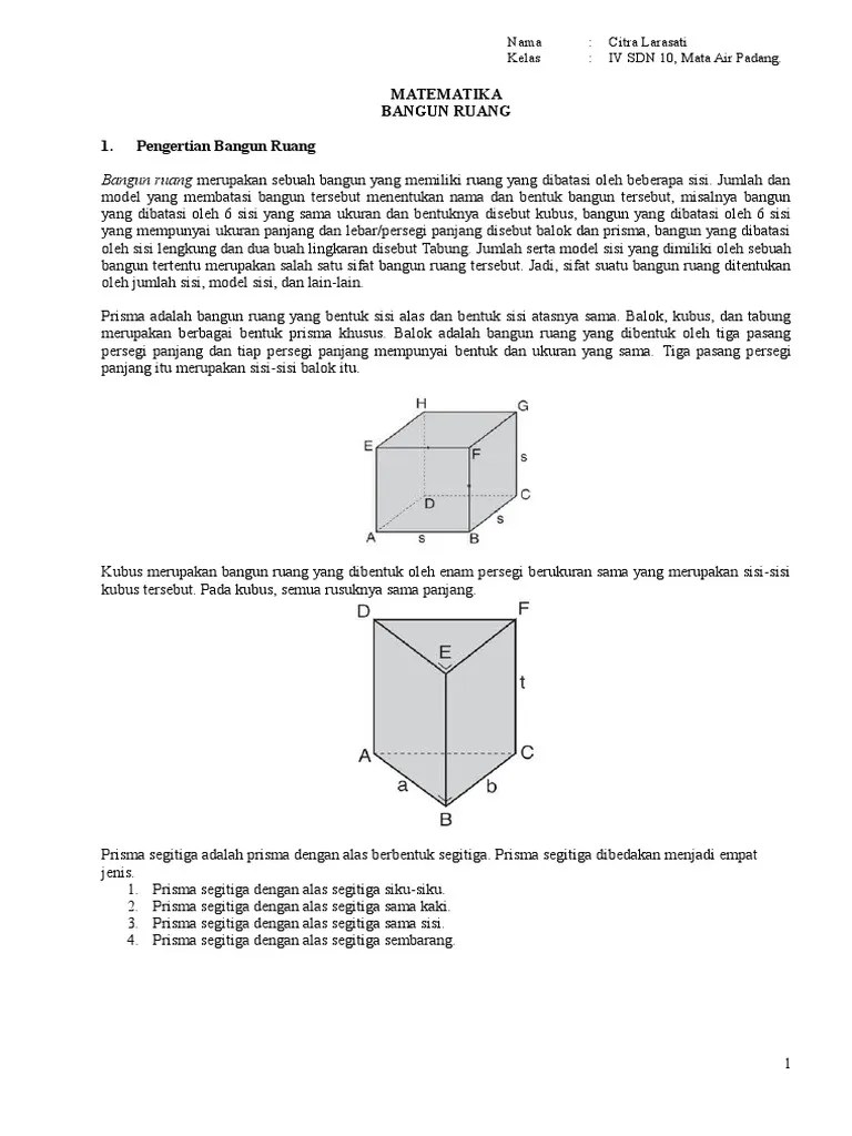 Rumus Volume Prisma Segitiga Sama Sisi