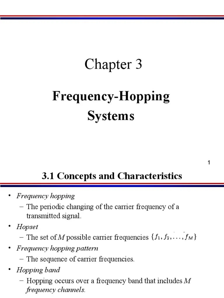 Ch 3 Frequency Hopping System Modulation Broadcast Engineering