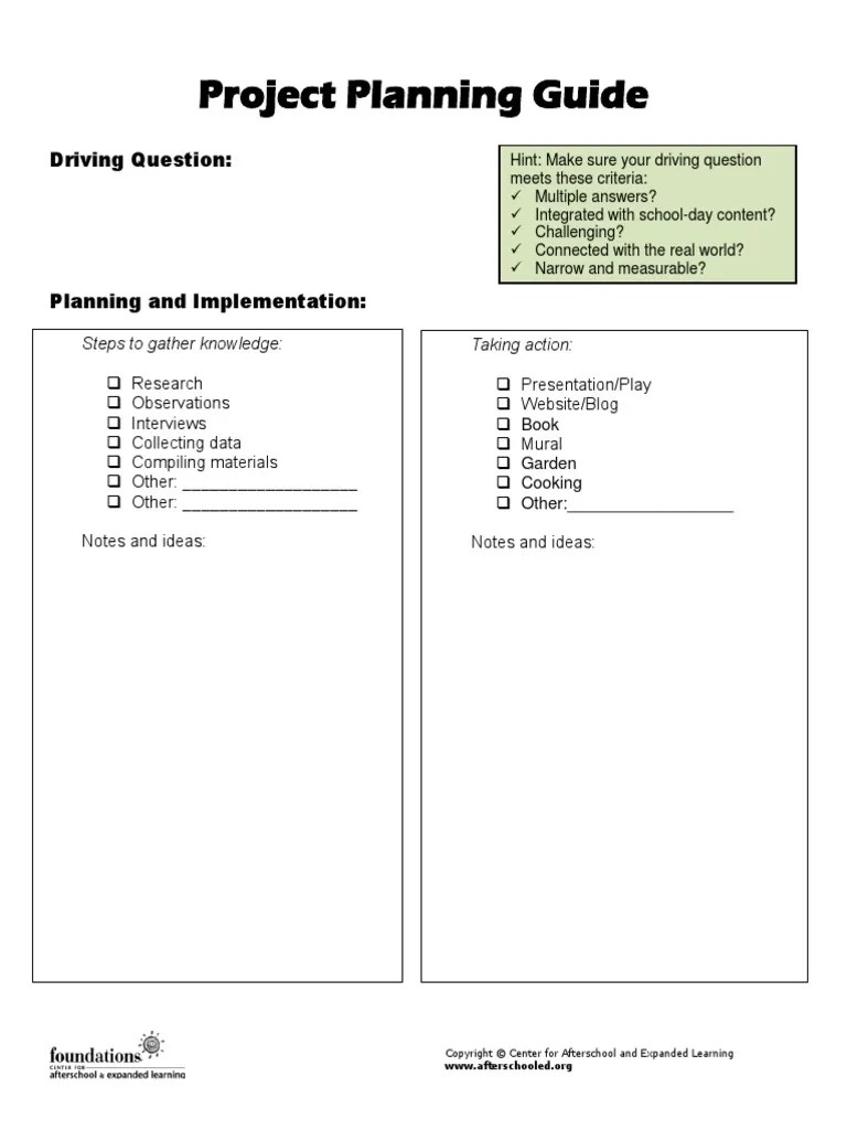 Project Planning Guide PDF