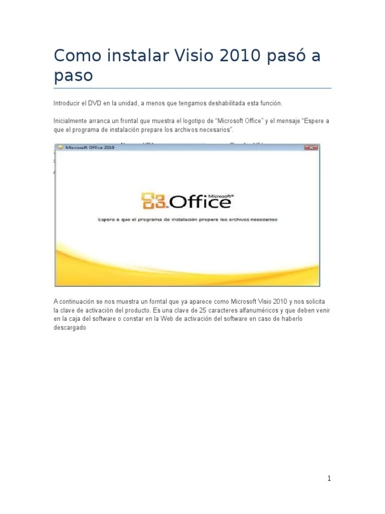Como Instalar Visio 2010 Pasó a Paso Microsoft Ventana (informática)