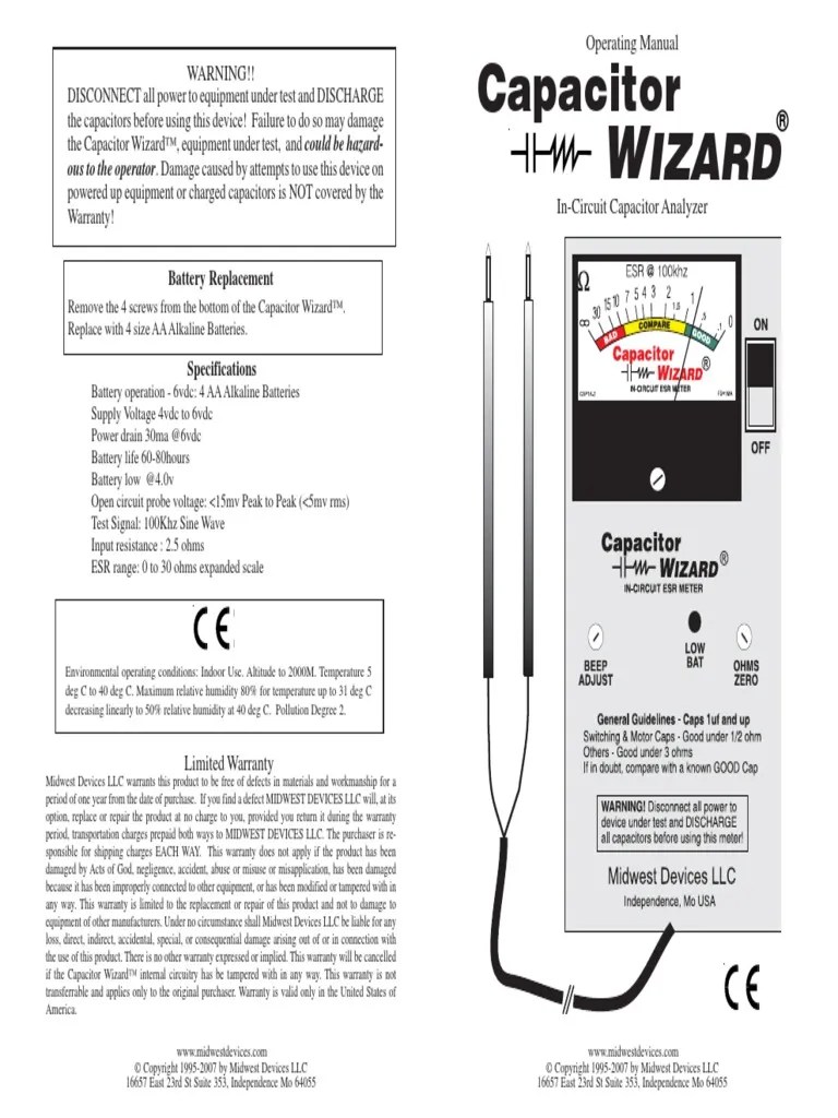 Capacitor Wizard | Capacitor | Series And Parallel Circuits