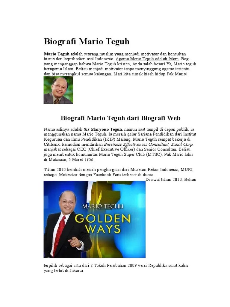 Download Buku Motivasi Mario Teguh Pdf Info Terkait Buku
