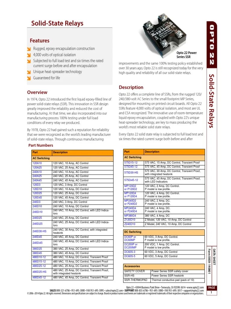 0859_Solid_State_Relays_data_sheet.pdf Relay Switch