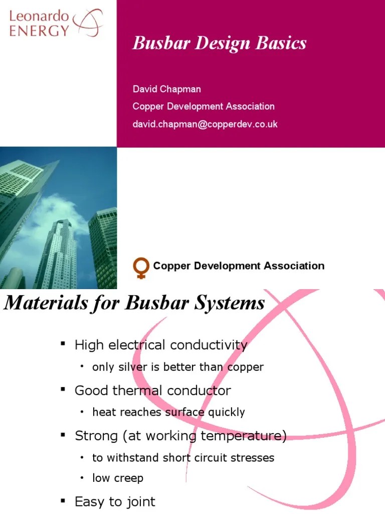 Busbar Design PDF Thermal Conductivity Electrical Resistance And