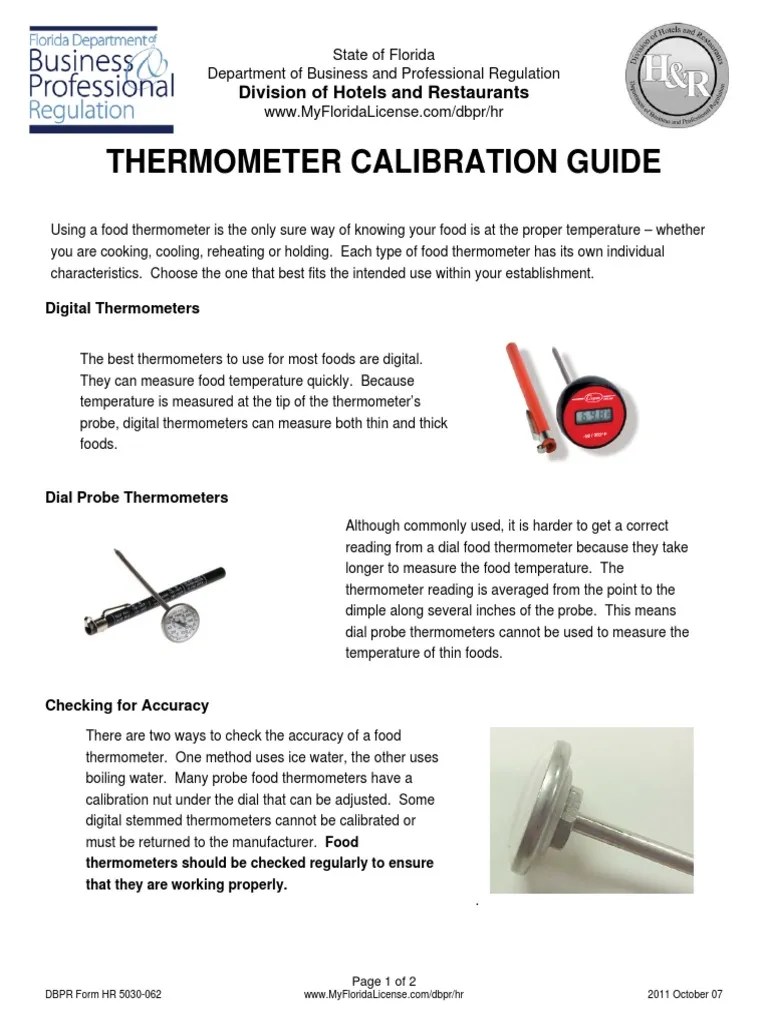 5030 062 PDF PDF Thermometer Calibration