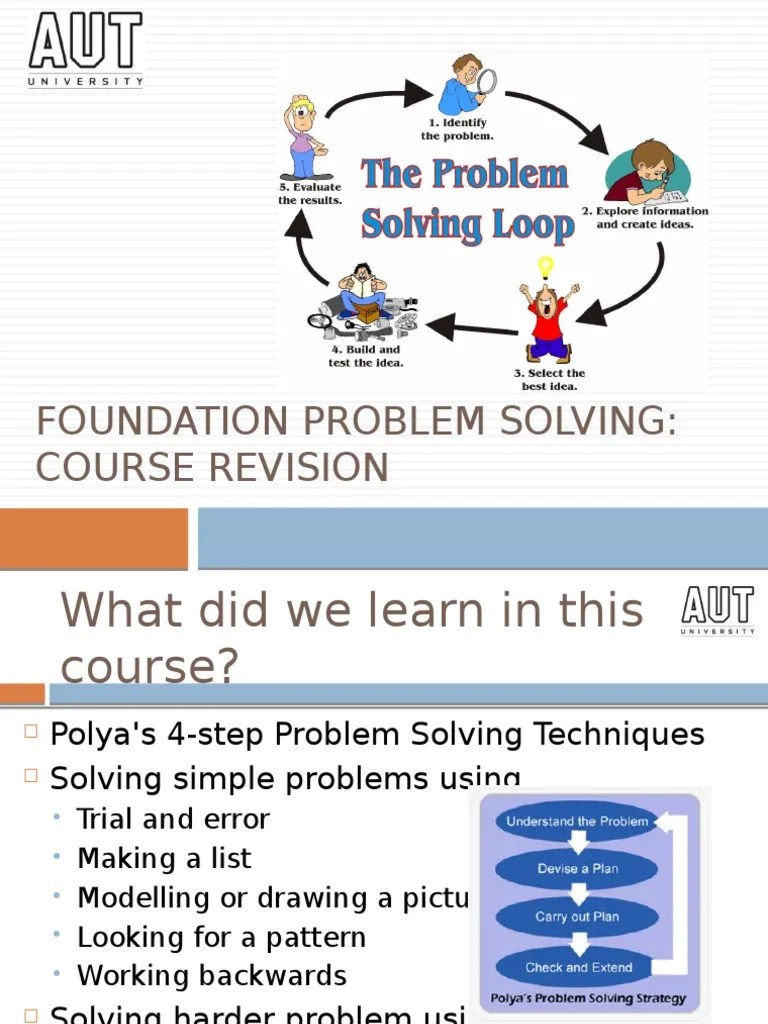 Foundation Problem Solving Course Revision PDF Algorithms Areas