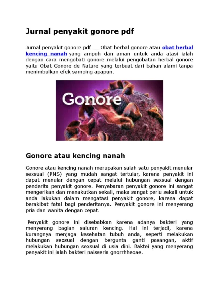 Obat Herbal Gonore De Nature Jurnal Sipilis