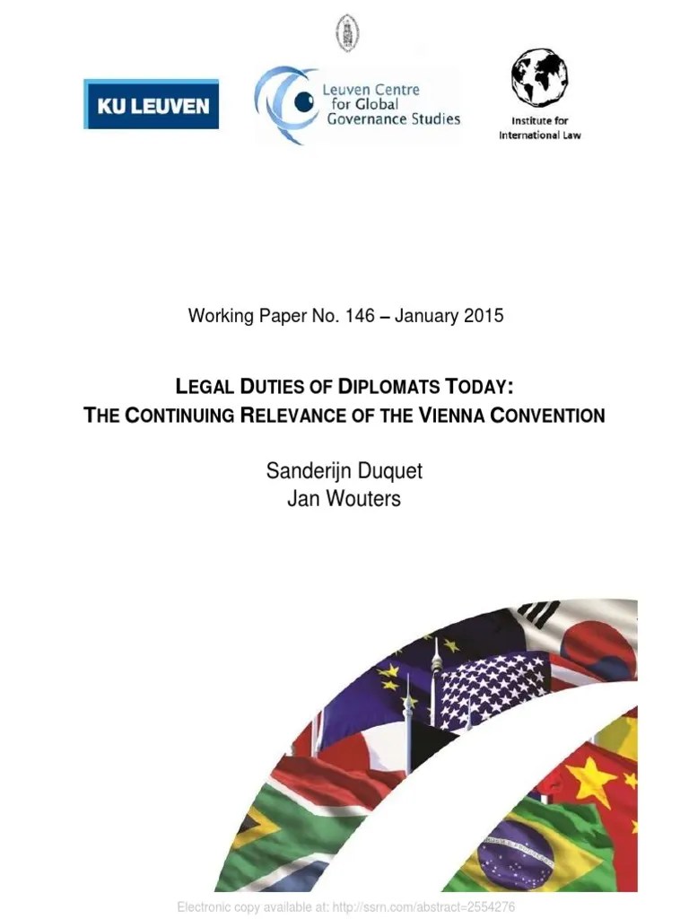 Relevance of Vienna Convention Diplomatic Mission Diplomacy