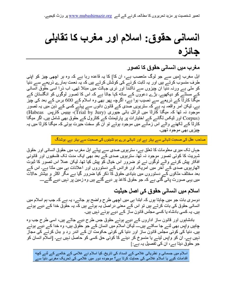 Human Rights in Islam (Urdu Version)