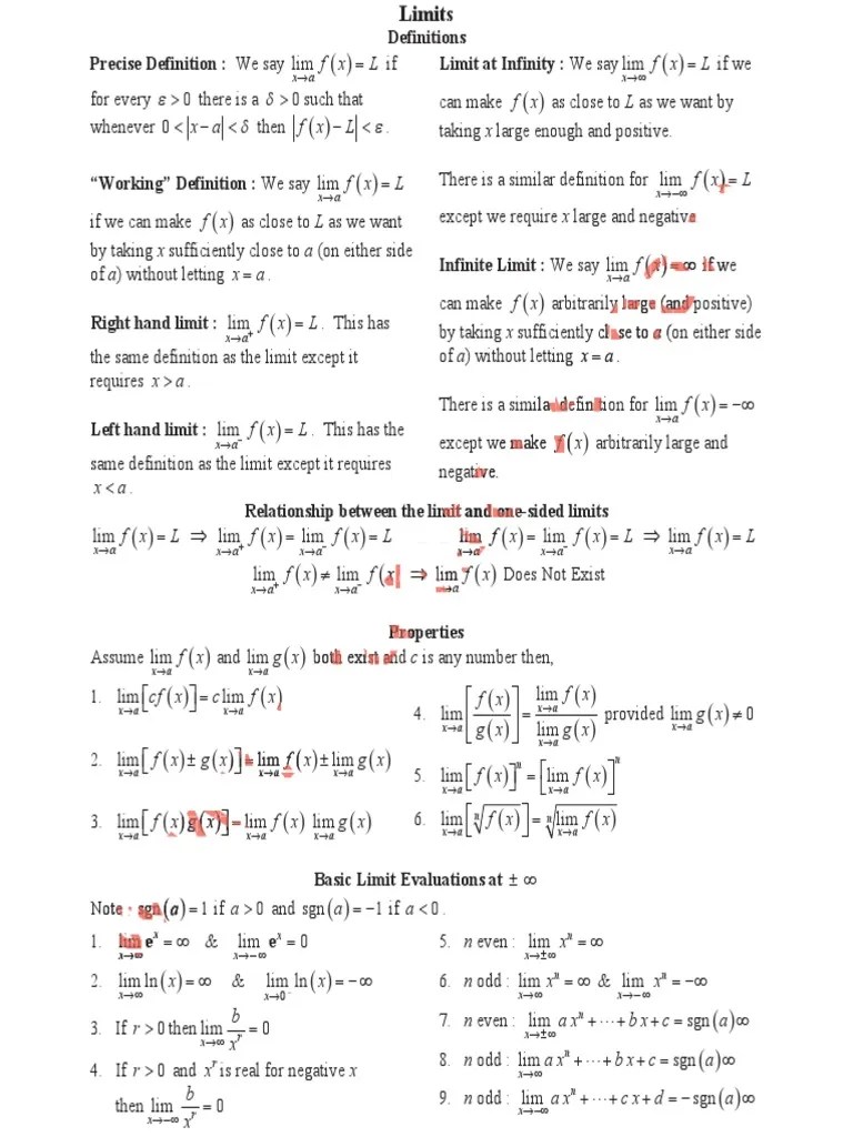 MathematicsLimits Calculus Trigonometric Functions