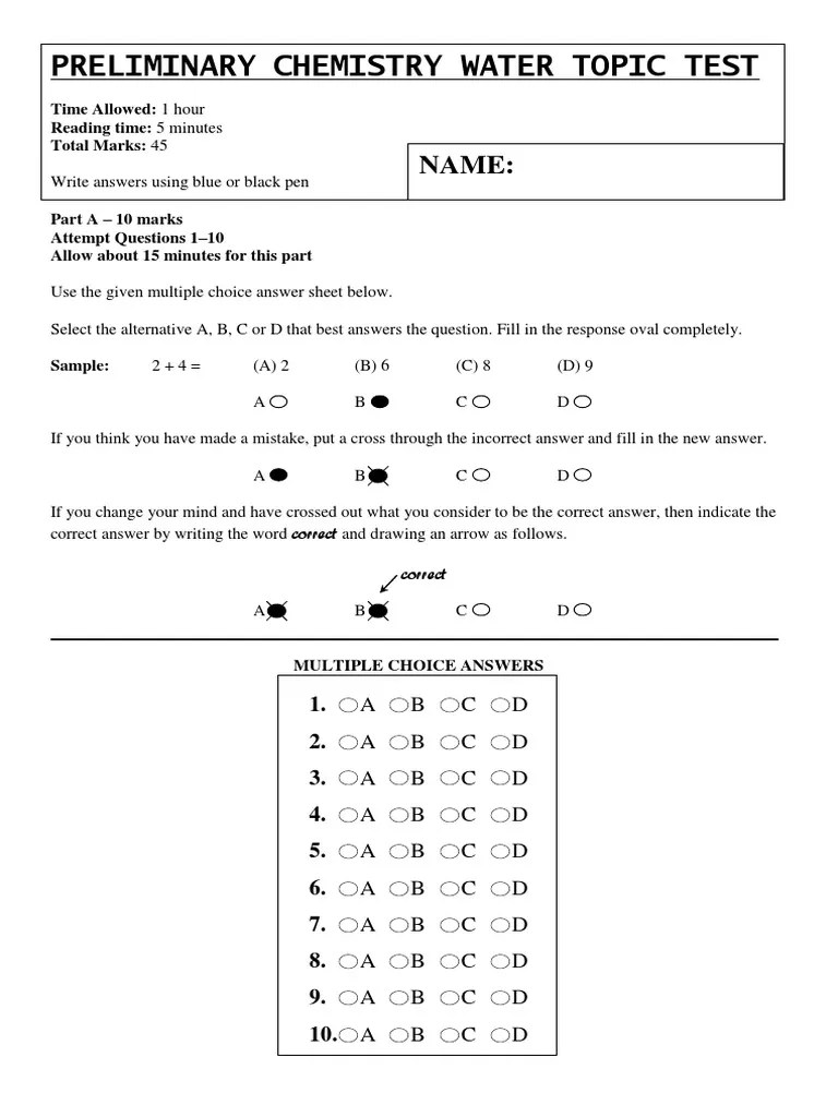 Water Test Properties Of Water Precipitation (Chemistry)