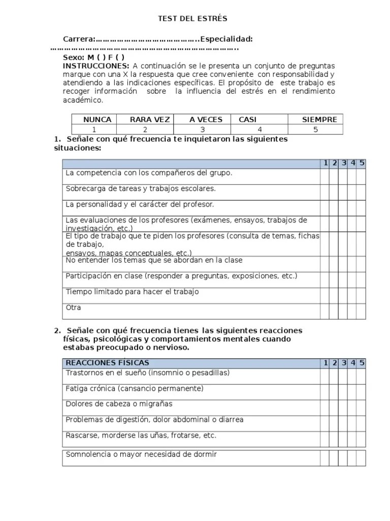 Test de Estres PDF