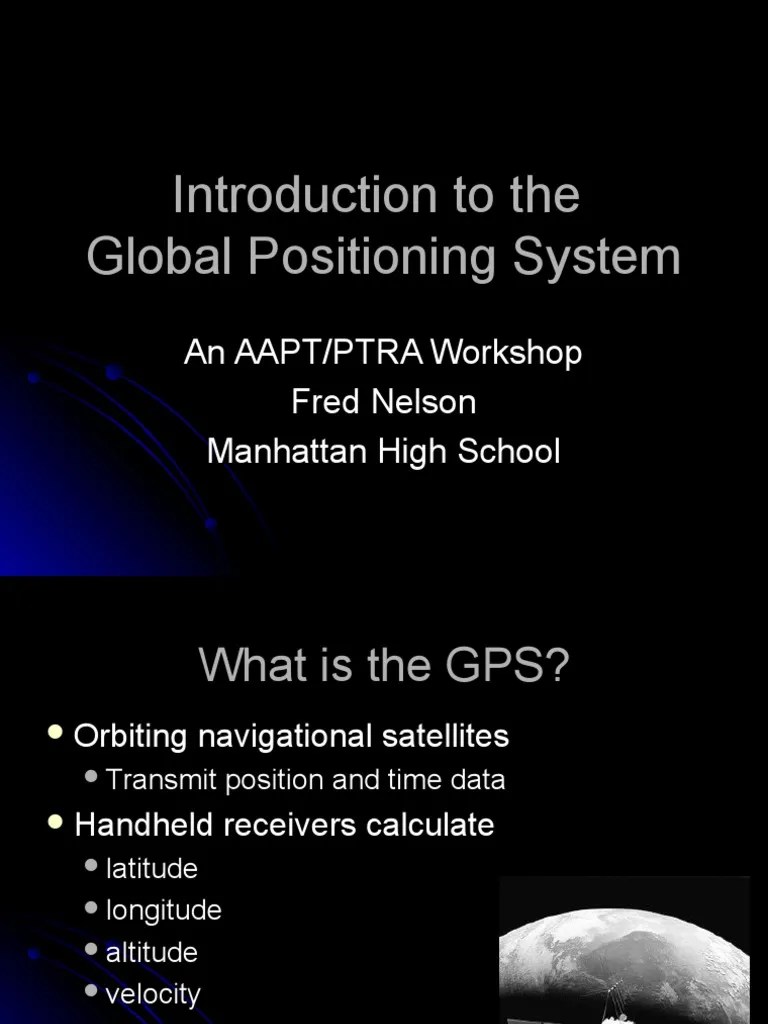 Introduction To The Global Positioning System PDF Global Positioning System Satellite