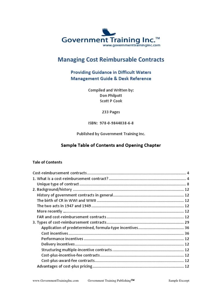 Cost Reimbursable Contract Mergers And Acquisitions General Contractor