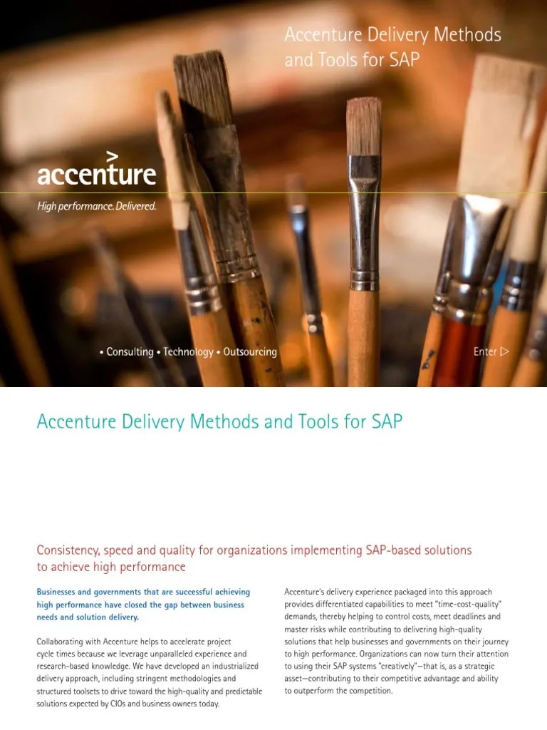 Accenture Delivery Methods and Tools for SAP Final Software